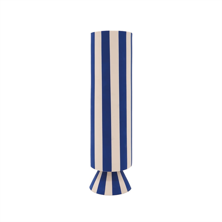 OYOY - Toppu Vase, Ø 8.5 x H 31 cm, optic blue (Limited Edition)
