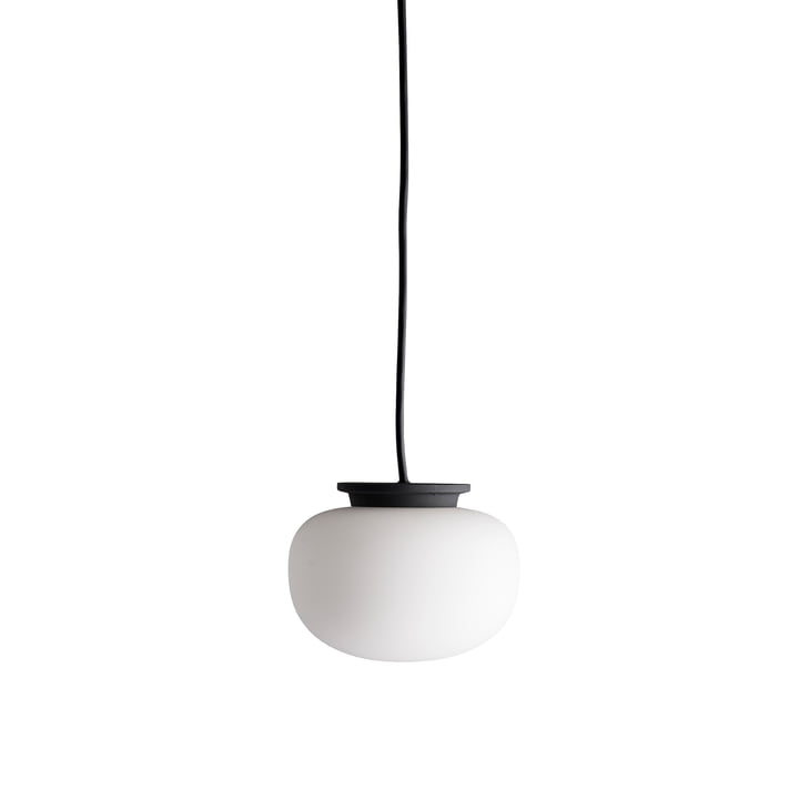 Supernate Pendant light, Ø 13 x 10 H cm, opal white / black by Frandsen