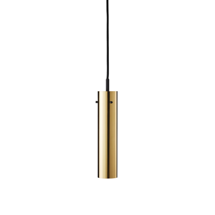 FM2014 Pendant light, Ø 5.5 x H 24 cm, solid shiny brass by Frandsen