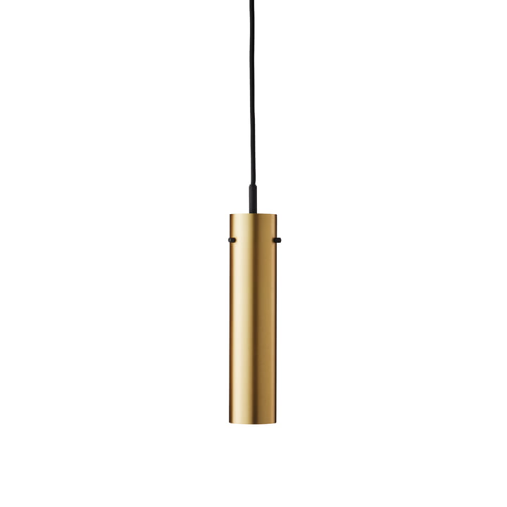 FM2014 Pendant light, Ø 5.5 x H 24 cm, solid polished brass by Frandsen