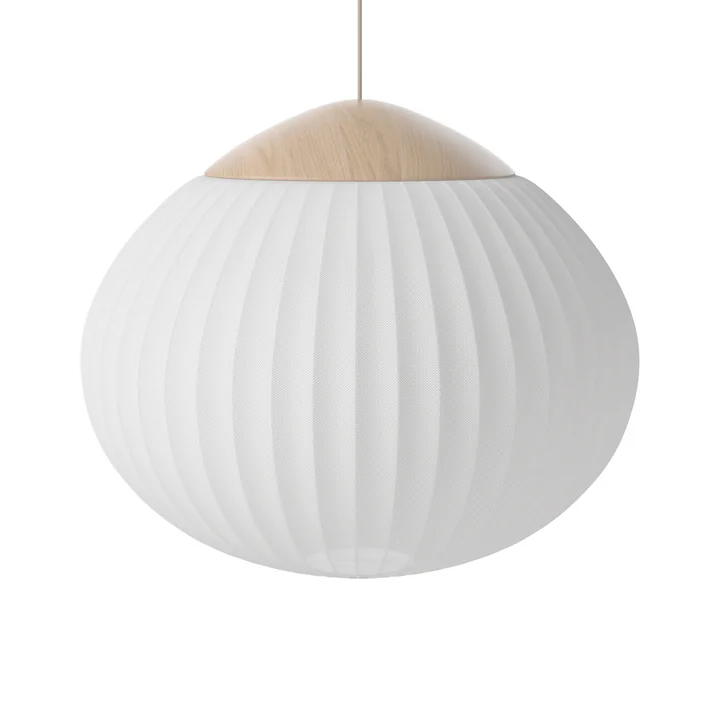 Acorn Pendant light Ø 64 cm, oiled oak / matt opal glass by Bolia