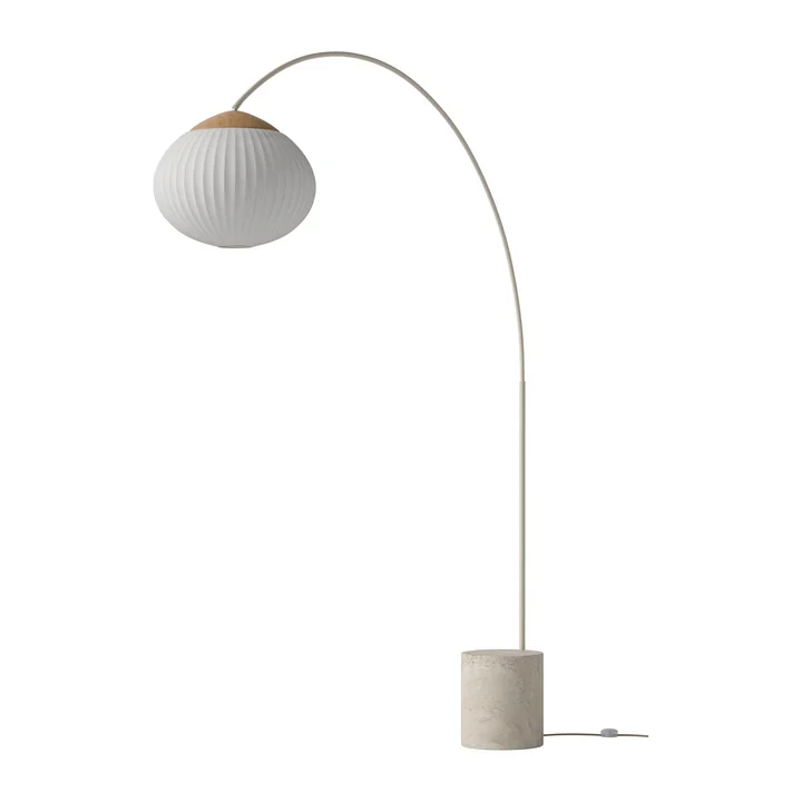 Acorn Floor lamp, oiled oak / steel cream / sand by Bolia