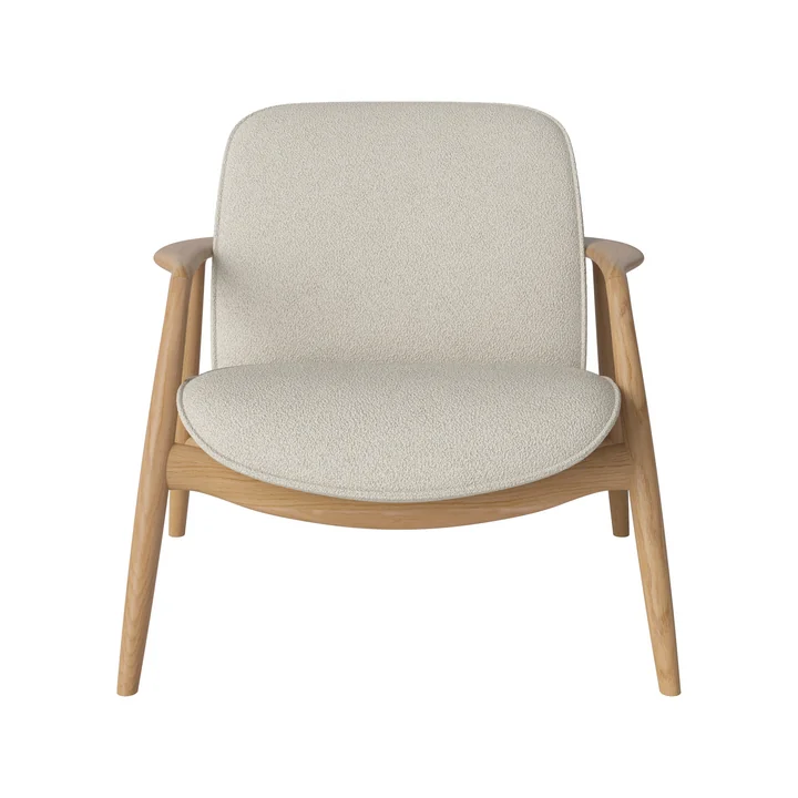 Bowie Armchair, oiled oak / light beige Nantes by Bolia