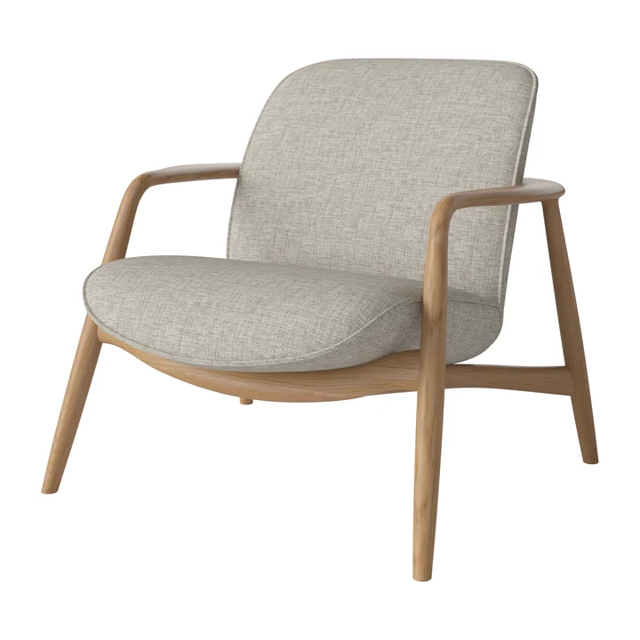 Bowie Armchair, oiled oak / Nantes sand by Bolia