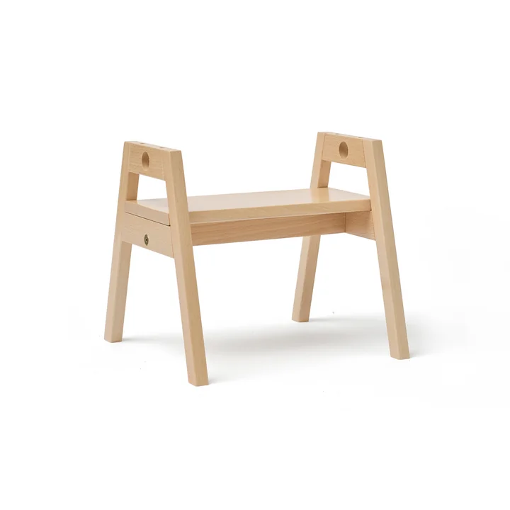 Kids Concept - Saga Stool, 32 x 30 x 30 cm, natural beech
