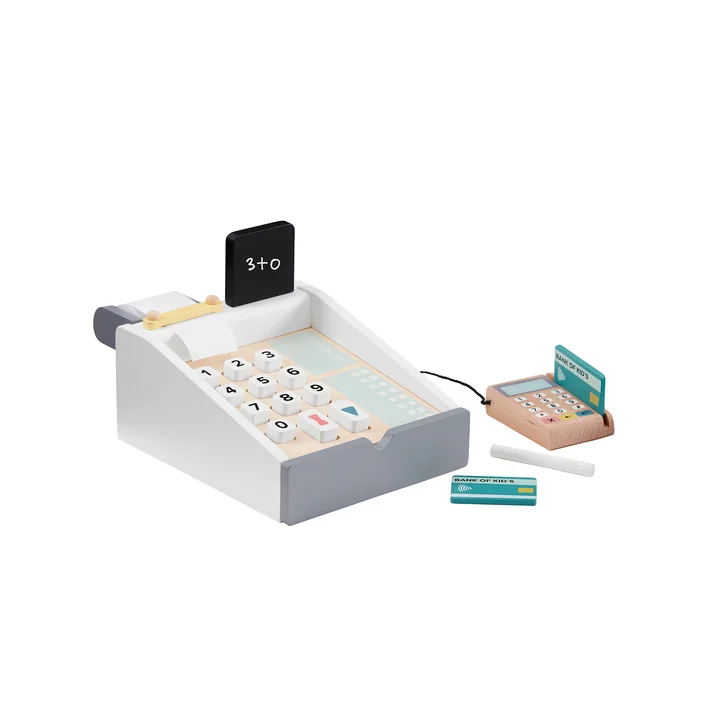 Bistro Toy cash register, colorful (set of 6) from Kids Concept