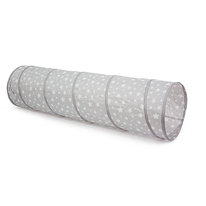 Star Play tunnel, Ø 46 x 180 cm, gray by Kids Concept