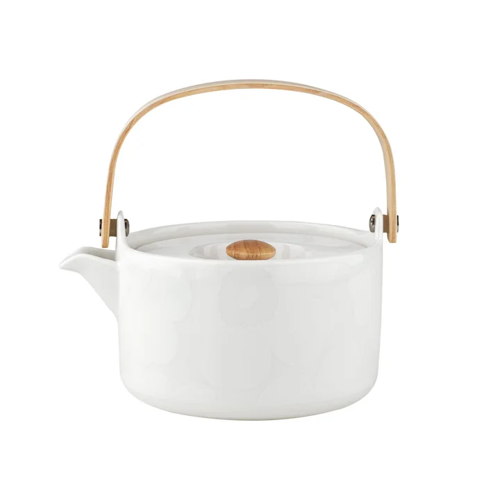Oiva Unikko Teapot, 700 ml, white from Marimekko