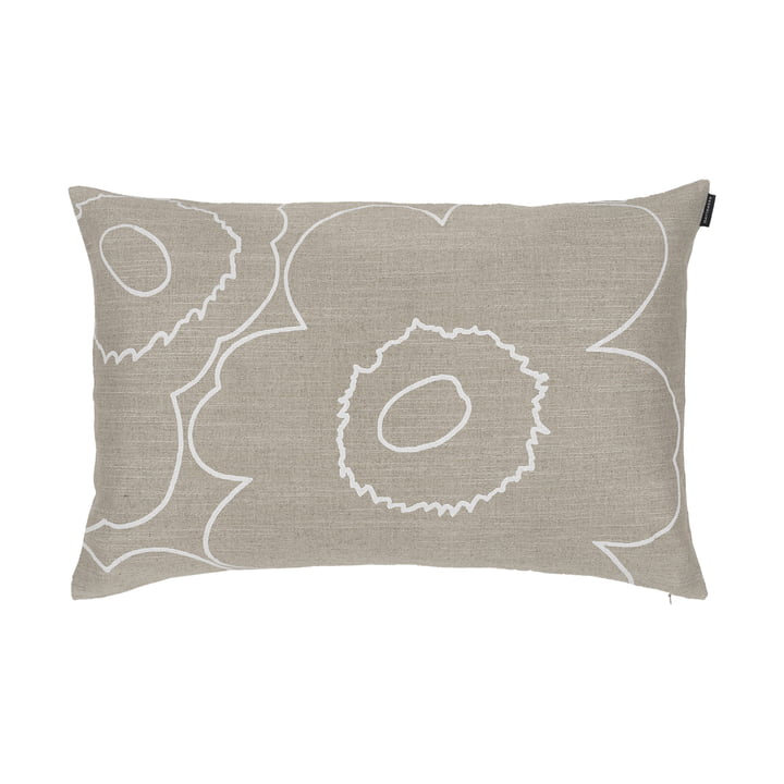 Piirto Unikko Cushion cover, 40 x 60 cm, sand / white by Marimekko