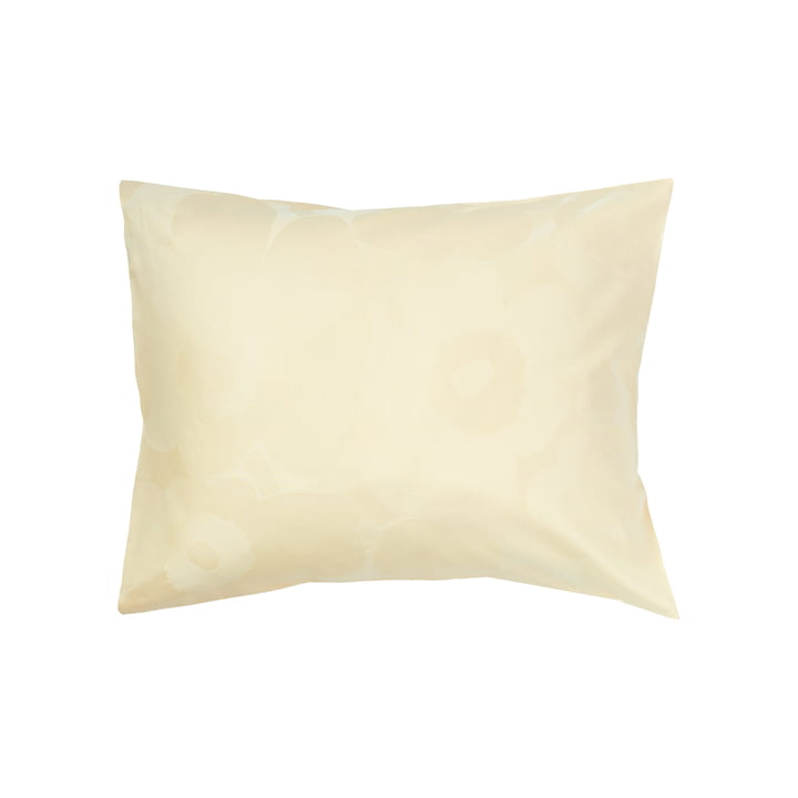 Unikko Pillowcase, 50 x 60 cm, butter yellow by Marimekko