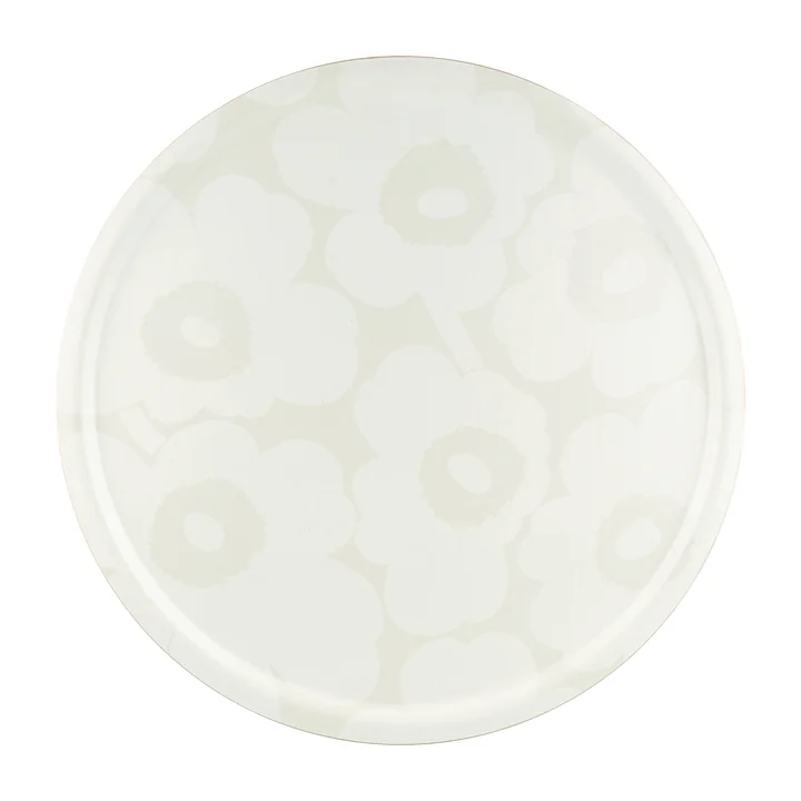 Unikko Serving tray, Ø 65 cm, white from Marimekko