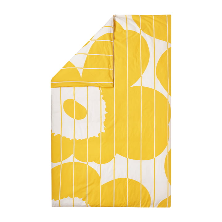 Vesi Unikko Comforter cover, 150 x 210, spring yellow / ecru by Marimekko