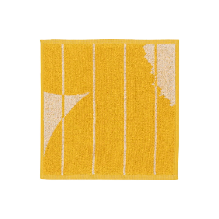Vesi Unikko Mini towel, 30 x 30 cm, spring yellow / ecru by Marimekko