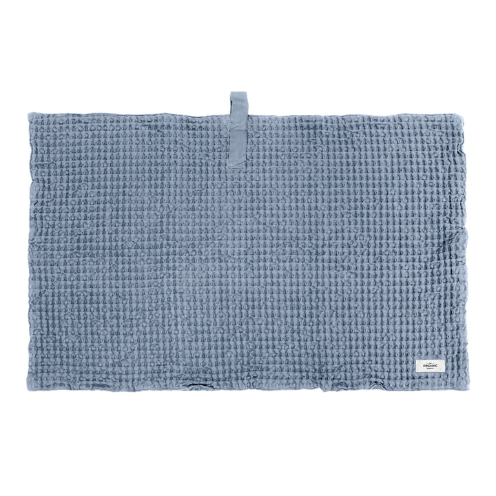 The Organic Company - Big Waffle Bath mat, 55 x 80 cm, gray blue