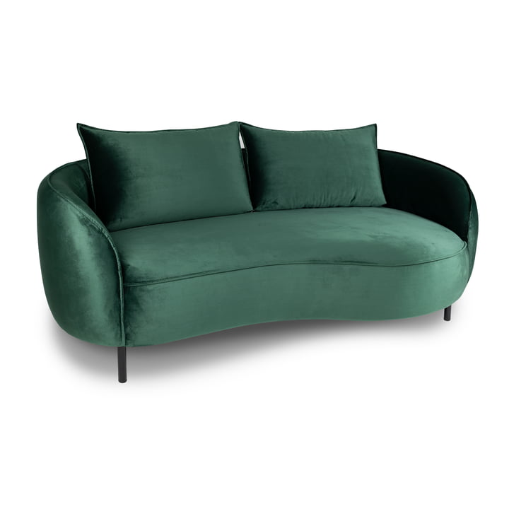 Nuuck - Pol 2.5-seater sofa, dark green / flow velvet (40)