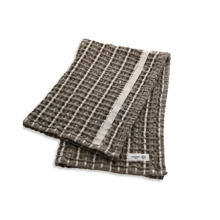 The Organic Company - Big Waffle Towel, 50 x 75 cm, clay / stone