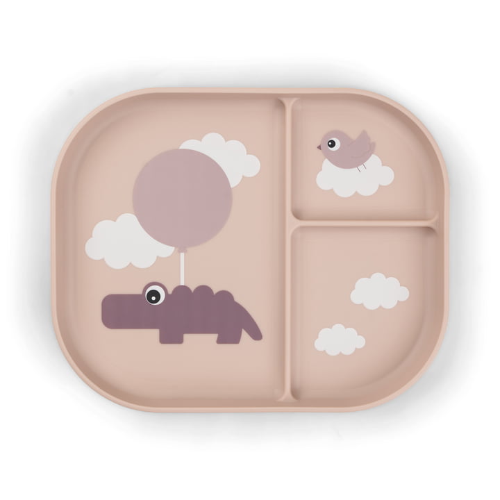 Done by Deer - Foodie Menu plate, Happy clouds, pink