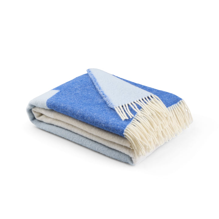 Echo Wool blanket 130 x 170 cm, blue from Northern