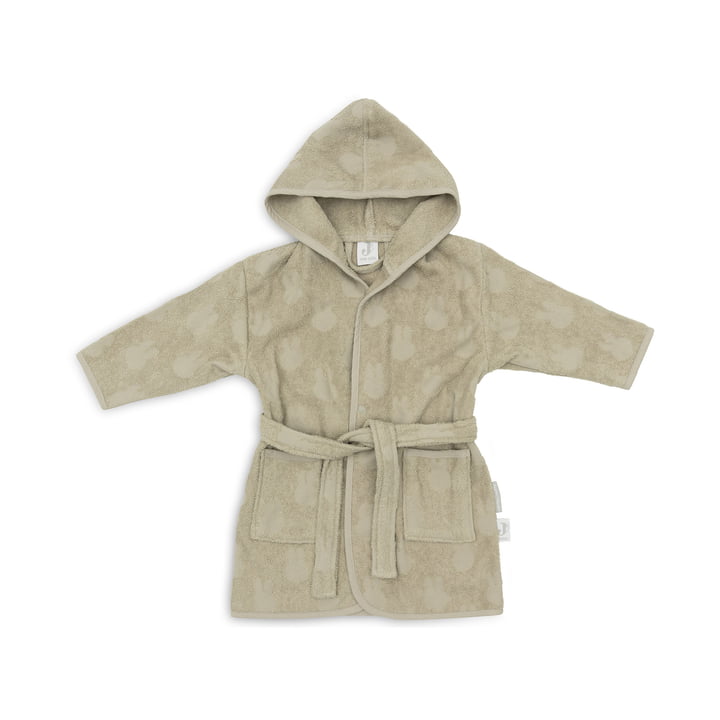 Bathrobe terrycloth, 3 - 4 years, Miffy Jacquard, olive green by Jollein