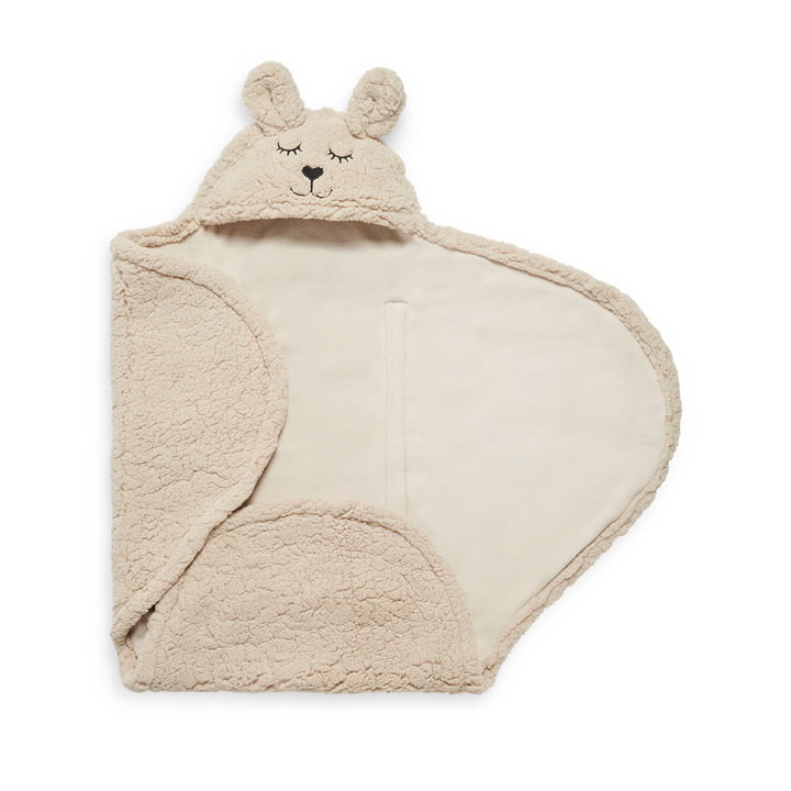 Wrap-around blanket Bunny, 100 x 105 cm, nougat by Jollein