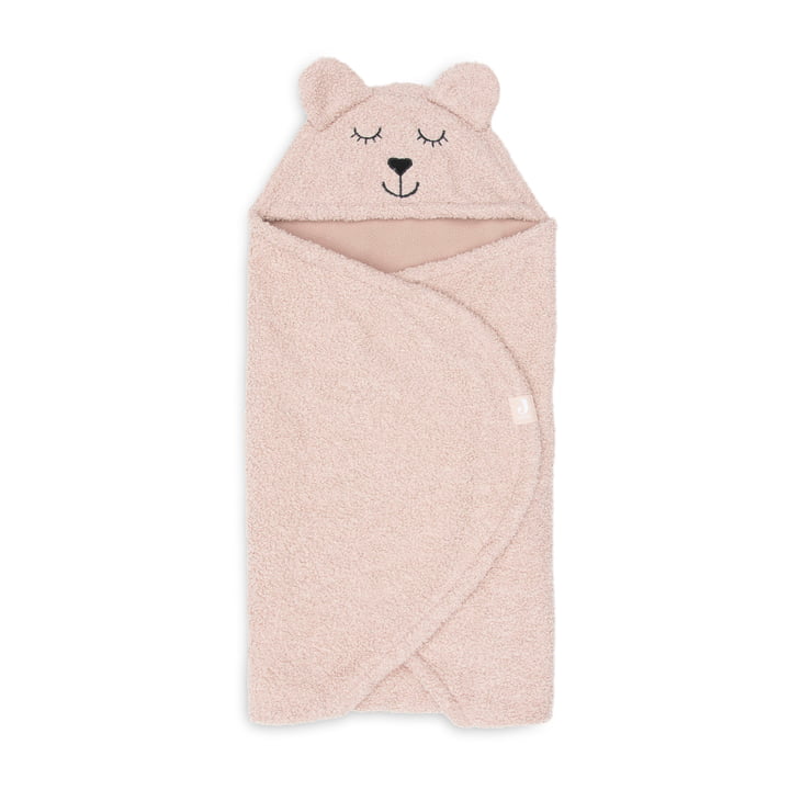 Wrap blanket for baby car seat, Bear Bouclé, wild rose by Jollein