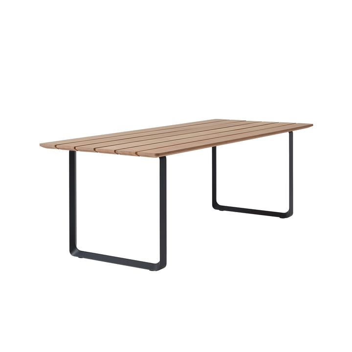 Muuto - 70/70 Garden table, 225 x 90 cm, Sapelli / anthracite black RAL 7021