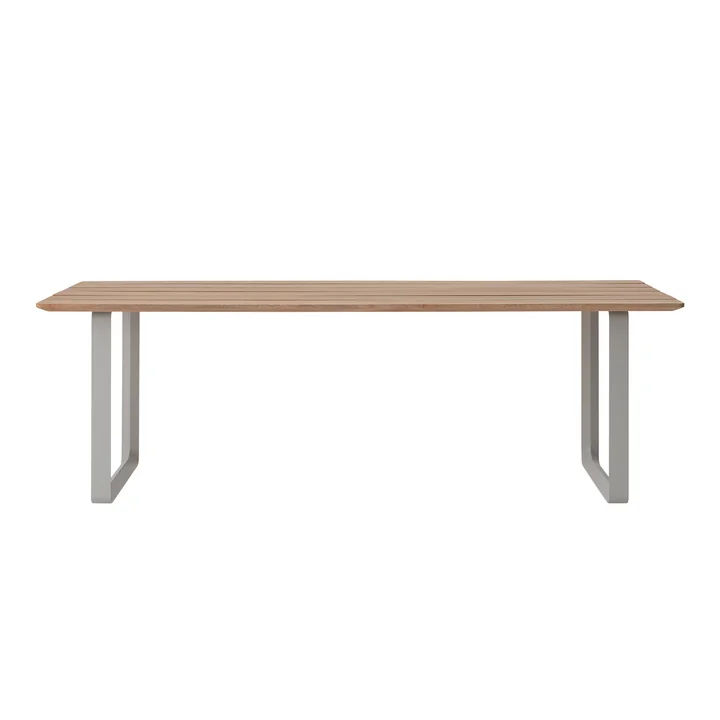 Muuto - 70/70 Garden table, 225 x 90 cm, Sapelli / gray RAL 7044