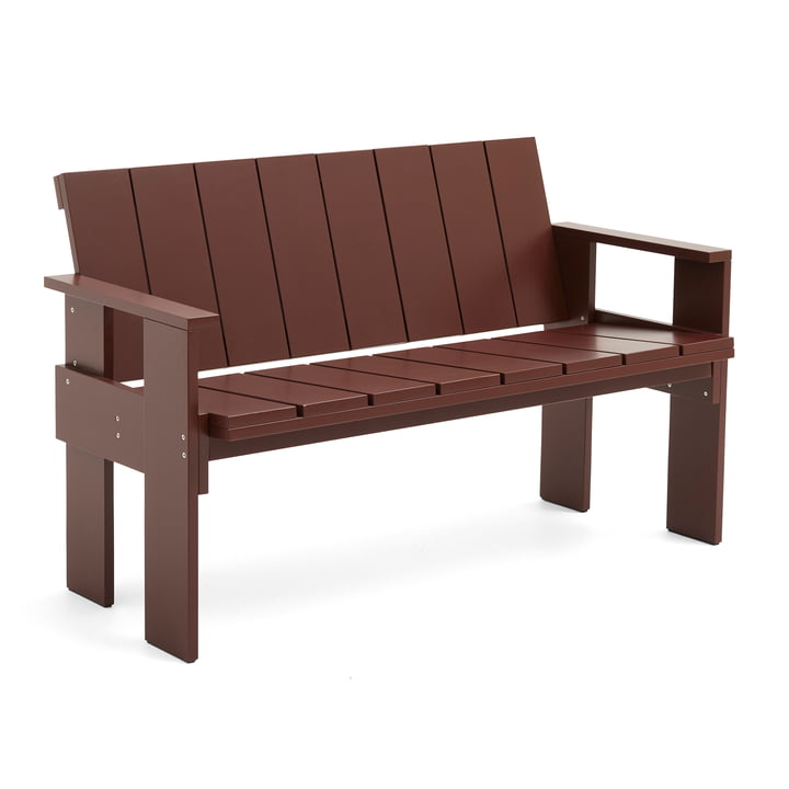 Crate Dining Bench, iron red from Hay