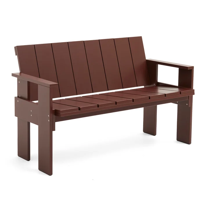 Crate Dining Bench, iron red from HAY