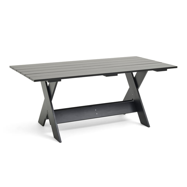 Crate Dining Table, L 180 cm, black from Hay