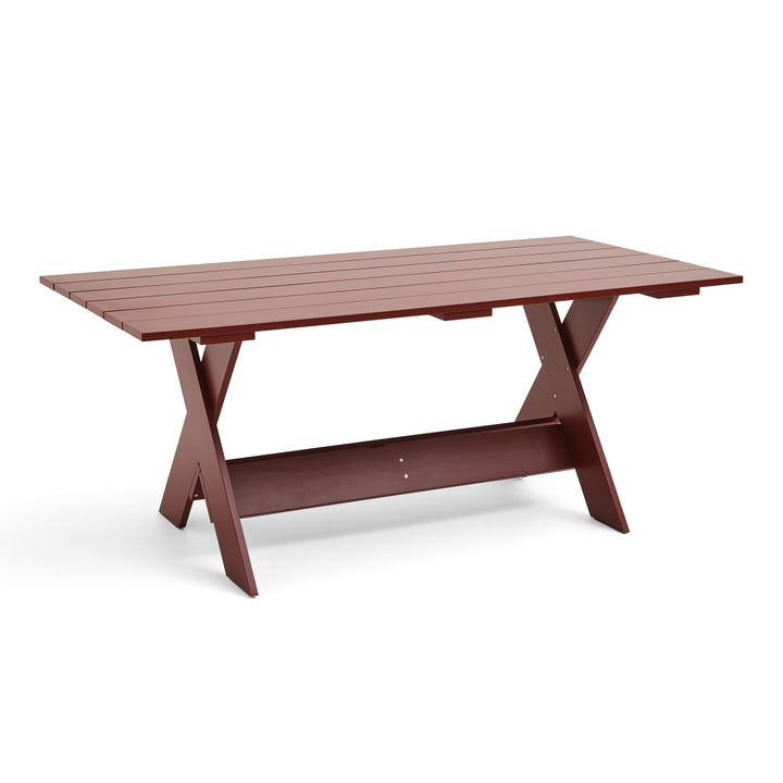 Crate Dining Table, L 180 cm, iron red from Hay