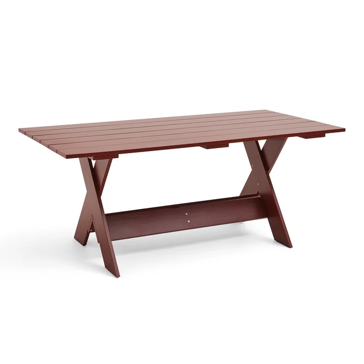 Crate Dining Table, L 180 cm, iron red from HAY