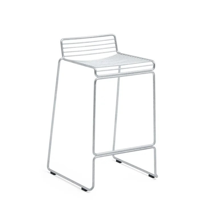 Hee Bar stool low, hot galvanized by HAY