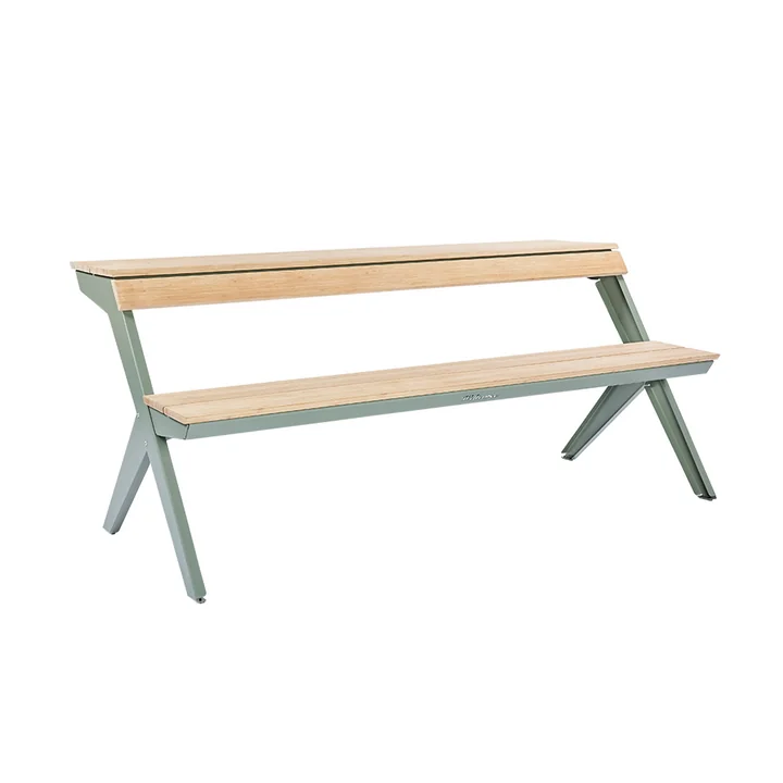 Tablebench Outdoor, cement gray from Weltevree