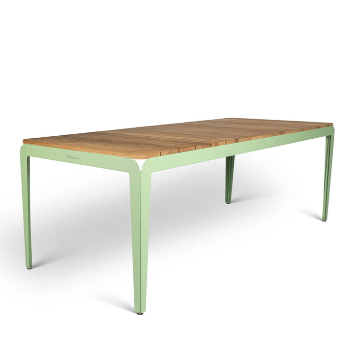 Bended Table Wood Outdoor, 220 cm, pale green from Weltevree