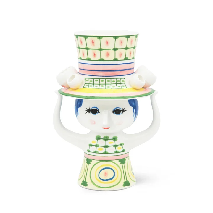 Lady with hat vase by Bjørn Wiinblad