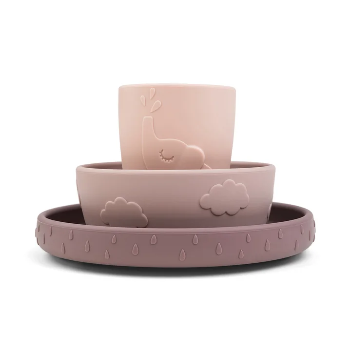 Silicone stick & Stay Dinner Set from Done by Deer