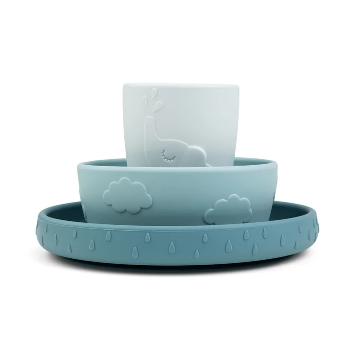 Silicone stick & Stay Dinner Set from Done by Deer