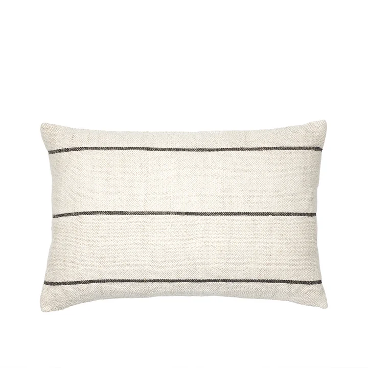 Sigrid Cushion cover, 40 x 60 cm, light beige / black from Broste Copenhagen