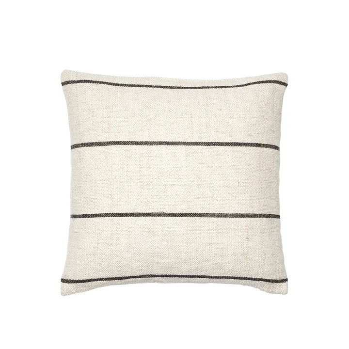 Sigrid Cushion cover, 50 x 50 cm, light beige / black by Broste Copenhagen