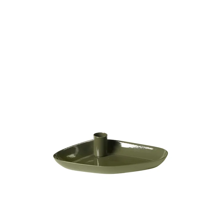 Mie Candle tray, mini, grape leaf green by Broste Copenhagen
