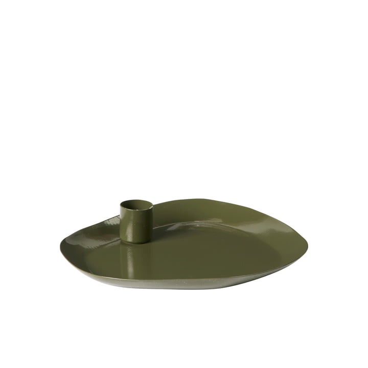 Mie Candle tray, grape leaf green from Broste Copenhagen