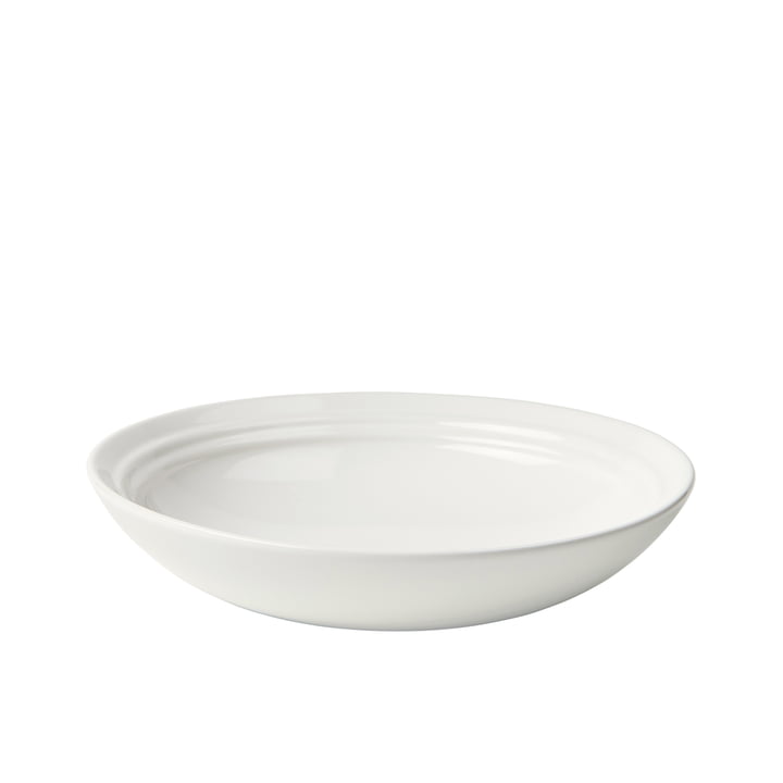Stevns Bowl, Ø 21.5 x H4.7 cm, lime white from Broste Copenhagen