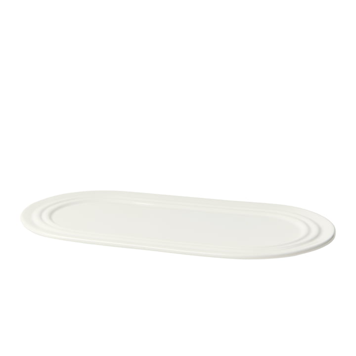 Stevns Plate, oval, lime white from Broste Copenhagen