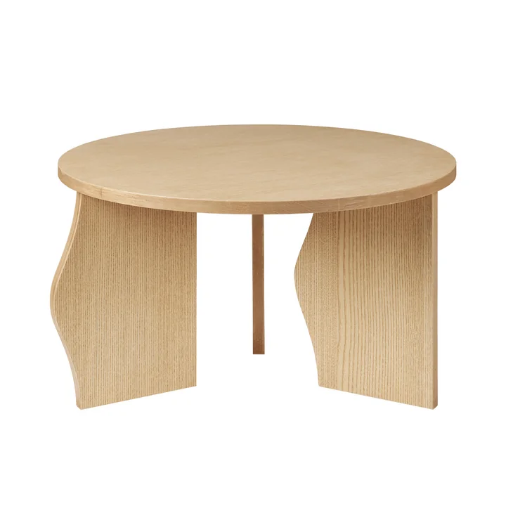 Brook Coffee table, Ø 60 x H35 cm, oiled ash veneer by Broste Copenhagen