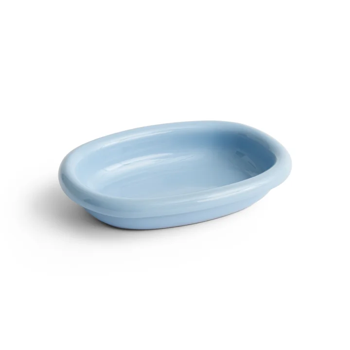 Barro Serving bowl oval, S, light blue by HAY