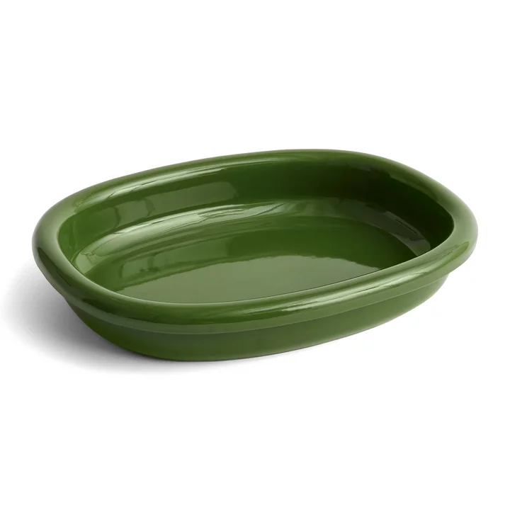 Barro Serving bowl oval, green from HAY