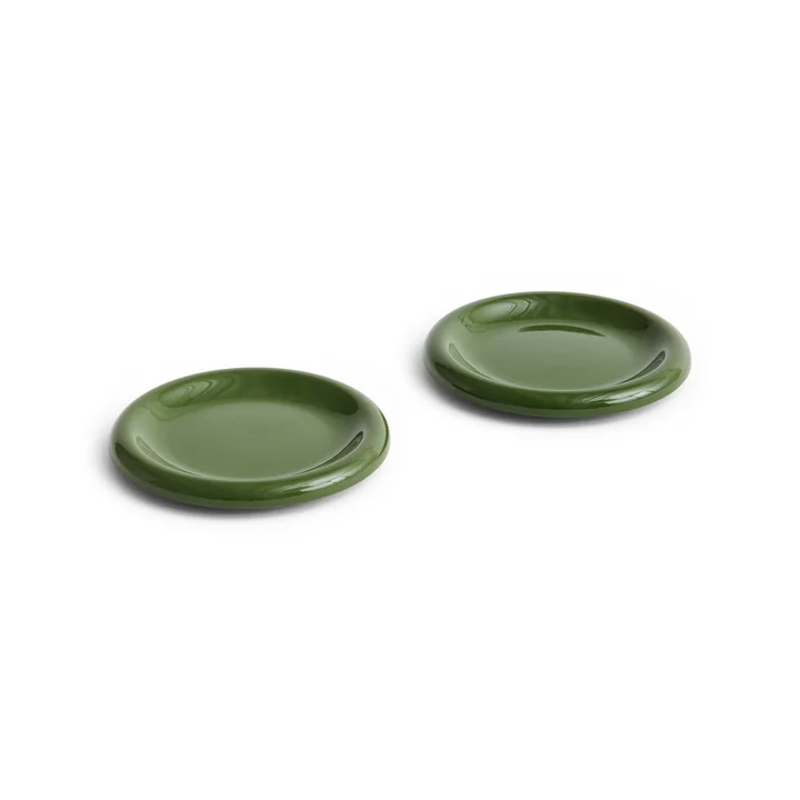 HAY - Barro Plate Ø 18 cm, green (set of 2)