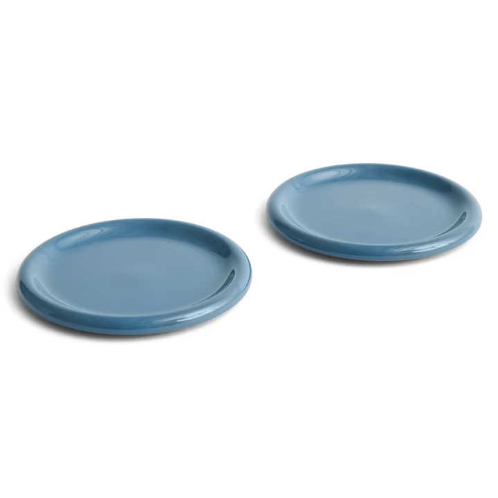 Barro Plate Ø 24 cm, dark blue (set of 2) by HAY