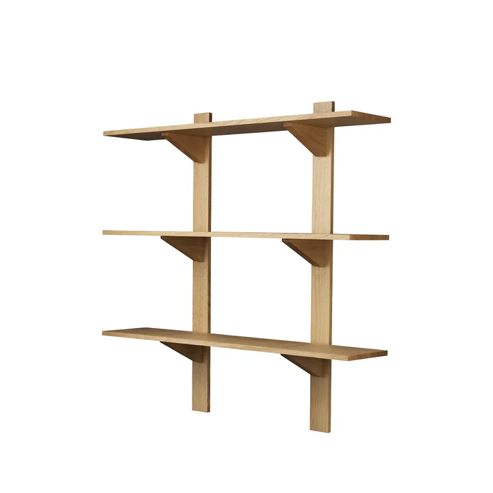 B100 Wall shelf 100 x 100 cm, natural oak from FDB Møbler